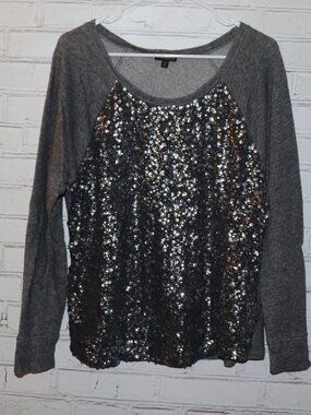 ✨ Express Sequin Front Sweater • Women’s Size Large ✨